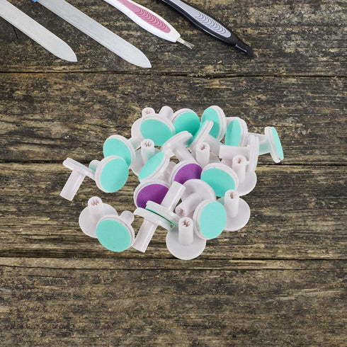 LIOOBO 27pcs Baby Nail File Replacement Heads: Electric Nail Buffer Heads - Gentle Grinding Pads for Newborns Toddlers