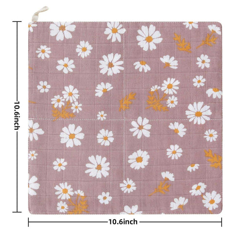 6 Pack 70% 30% 10.6x10.6 inches LifeTree Baby Muslin Washcloths, Soft Baby Wash Cloths Unisex for Boys Girls, Viscose