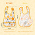 R HORSE 5Pcs Baby Bibs Set Toddler Bibs with Crumb Catcher Pocket & Snap Button Waterproof Baby Feeding Bibs for 6-24 Months
