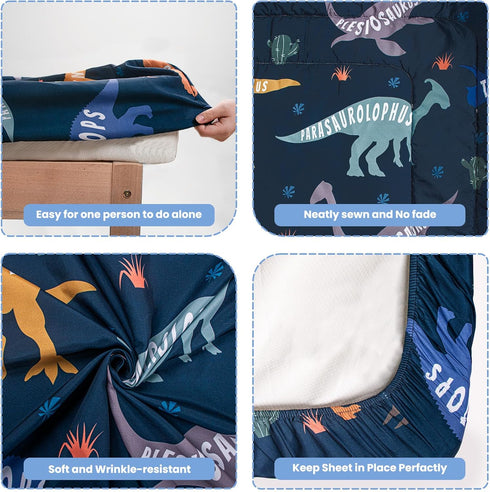 Set, Set Set, Toddler Bedding Plush Minky Fabric Crib Bedding for Girls, Breathable and Soft Baby Crib Bedding Includes