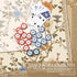 Sonwyoung 22 Inch Set Mini Chinoiserie Mahjong Mat for Travel Beige and White Floral Mahjong Mat Cute Small Domino