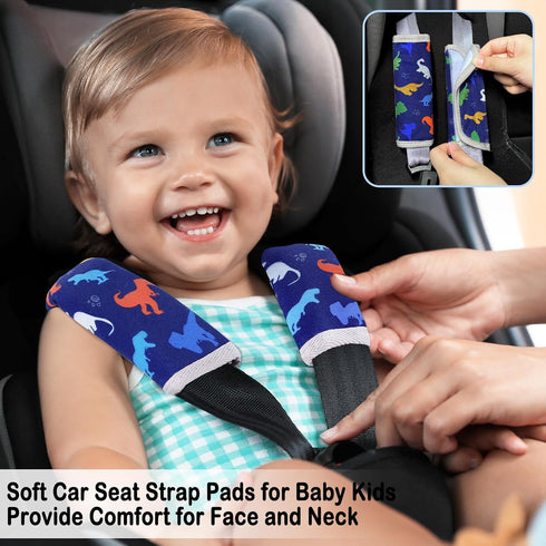 2Pcs Seat Belt Cover Pad for Baby, Soft Seatbelt Cushion Covers for Kids Car Seat Strap Shoulder Pads for All Car