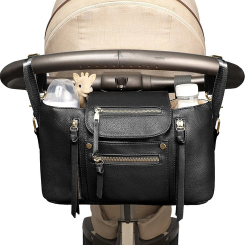 miss fong Universal Stroller Organizer with Insulated Cup Holder Stroller Caddy Baby