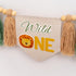 1st Wild One High Chair Banner - Lion Highchair Banner, Safari Animal Theme First Birthday Tassel Banner for Birthday
