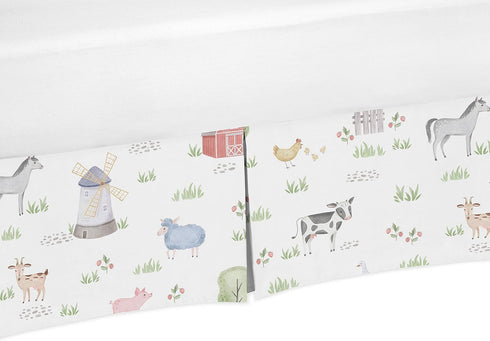 Sweet Jojo Designs Farm Animals Boy or Girl Pleated Baby Nursery Crib