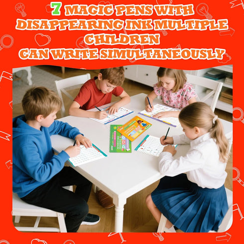 35 35 57 Magic Grooved Writing Practice for Kids Ages - Reusable Grooved Writing Books for Kids - Handwriting Practice