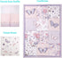 Set 3 Set La Premura Baby Mini Crib Bedding for Girls, Pastel Purple Butterfly, Piece Crib for Nursery Portable Crib