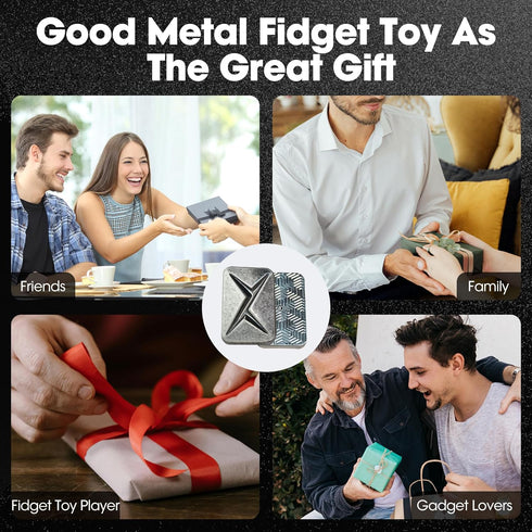 Lightning Infinite Fidget Slider Metal Magnetic Haptic Fidget Toys for Adults Anxiety/ADHD/Stress Relief (Industrial