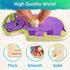 1-3, 6XSET 2-4 2-4, 2 3 SYNARRY Wooden Puzzles for Toddlers Animals Puzzles for Toddlers with Rack, Toddler Puzzles