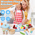 BGdoyz Set, Set Playset, Playset Play Kitchen Accessories, Wooden Play Cooking Pretend Play Kitchen for Kids, Including