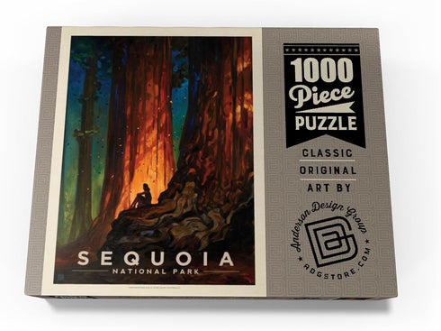 MyPuzzle Sequoia National Park: Nature's Cathedral, Vintage Poster - Premium 1000 Piece Jigsaw Puzzle for Adults
