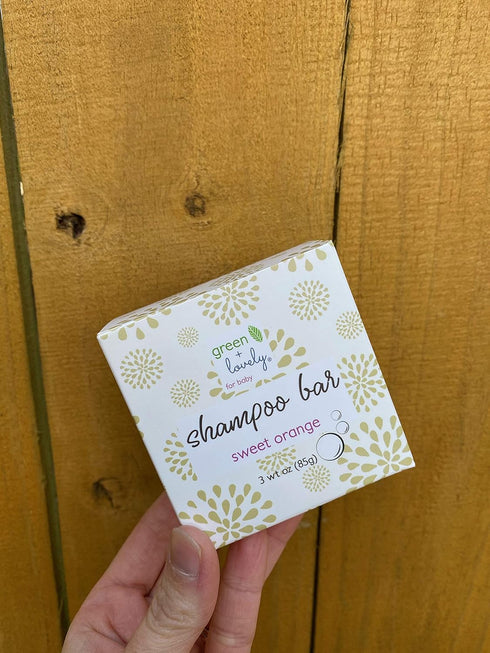 Sweet Orange Baby and Kids Shampoo + Body Bar, Gentle SLS, Sulfate, and Paraben Free