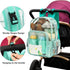 Clear Diaper Bag Backpack for Baby Girls Boys, Nappy Changing Bags for Women (Mint Green)
