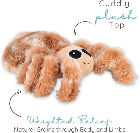 1.5lbs Cozy Warm Pals - Spider - - Microwavable Lavender Scented Plush Toys - Heated Stuffed Animal - Heatable Coolable