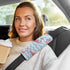 Vdsrup 2 Pack Seat Belt Covers Pink Flamingos Blue Zigzag Car Seat Strap Covers Super Soft Car Seat Neck Cover for Boys
