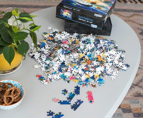 Space Exploration Galaxy Puzzle for Adults and Kids - Difficult 1000 Piece Jigsaw Toy for Game Night