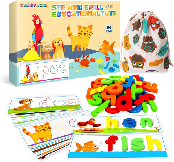 SpringFlower See & Spell Matching Letter Toy,Learning Educational Toy For 3 4