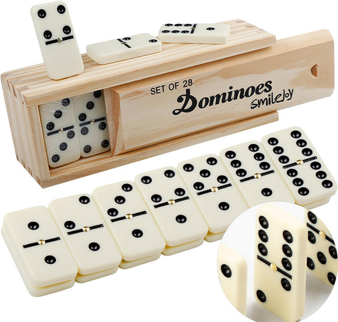 Smilejoy Dominoes Set for Adults, Domino Set for Classic Board Games, Double