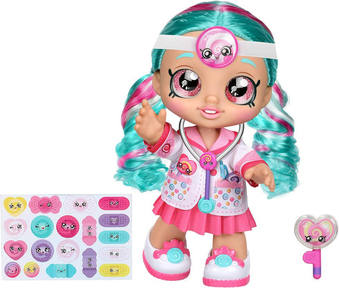 Kindi Kids Fun Time 10 Inch Doll - Dr Cindy Pops with Stethoscope, Shopkins Inspired Lollipop, Changeable Clothes,