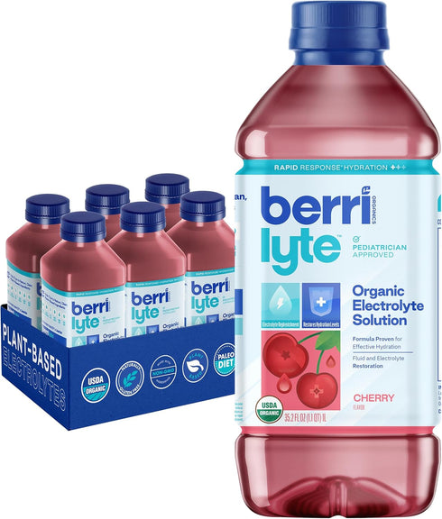 BERRILYTE Berri Lyte Electrolytes Hydration Beverages with Coconut Water, Organic & Plant Based