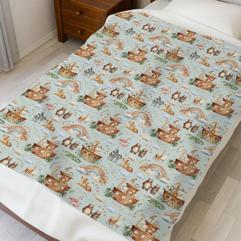 Selgkds 60x80inch Cute Baby Animals Baby Blankets for Girl Boy Bear Lion Zebra Giraffe Rainbow Ship Stars Swaddle