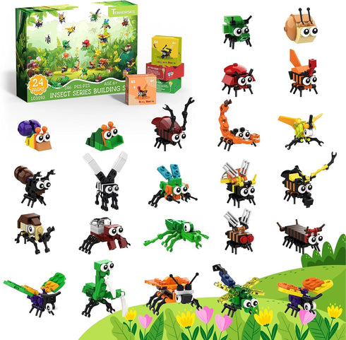 Party Favors for Kids 24 Pack Insect Building Sets, Bulk Educational Bug