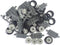 24mm x 7mm Tire, Wheel and Long Axles - 50 Pieces Brick Building Chassis Education Wheels Set