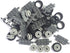 24mm x 7mm Tire, Wheel and Long Axles - 50 Pieces Brick Building Chassis Education Wheels Set