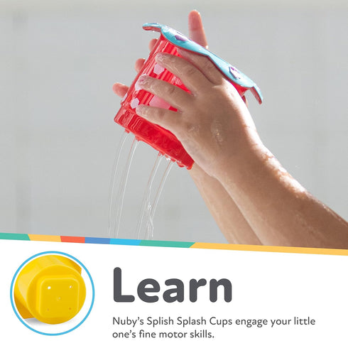 5-Piece Nuby Splish Splash Stacking Cups Baby Bath Toy
