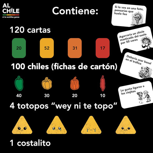 Al Chile Card Game - Fun Pointing Game for Parties and Gatherings.