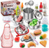 Shimirth 37PCS Pretend Play Kitchen Accessories, Kids Kitchen Playset Stainless Steel Play