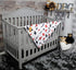 Dear Baby Gear Bears Deluxe Baby Blanket - Double Layer, Milestone & Newborn Gifts - Red, Black Bears, Gray Dot - 40" x