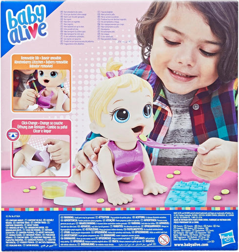 Baby Alive Lil Snacks Doll, Snack-Themed 8-Inch Baby Doll, Toy for Kids Ages 3 and Up, Blonde Hair