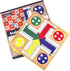 12 inches 2 1 1-4 Set Packed) AMEROUS Wooden Ludo Board Game - Snakes and Ladders, in Reversible, Players Family Dice