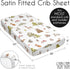 Sweet Jojo Designs Woodland Forest Animals Boy Girl Gender Neutral Unisex Baby Satin Fitted Crib Sheet Infant Newborn