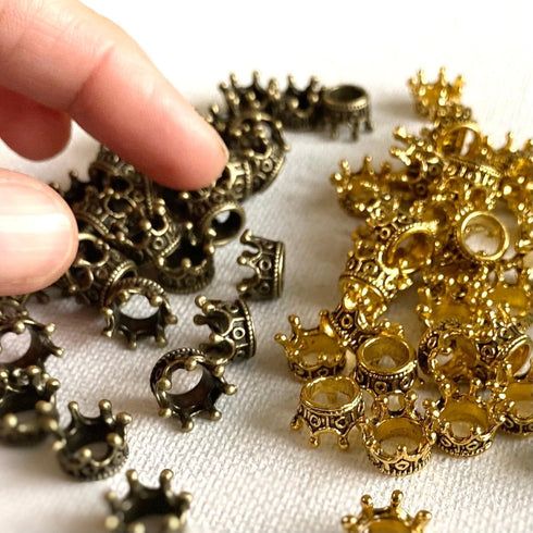 Dollhouse Mini Crown - Metal Miniature Crown Accessories for Dolls (5PCS)
