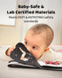 Tummy 0-6 Black and White Baby Books for Newborn - Time Mirror & Sensory Toys Soft Montessori Toy for Infant Visual