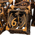 ARUOHHA DND Metal Dice Set, 7PCS Ancient Gold Polyhedral Dice with Gift Box for Dungeons and Dragons RPG