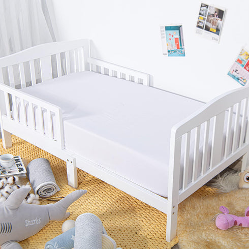 NTBAY 2 Pack Fitted Crib Sheet - 100% Brushed Microfiber, Super Soft 28x52 Inches for Standard Crib