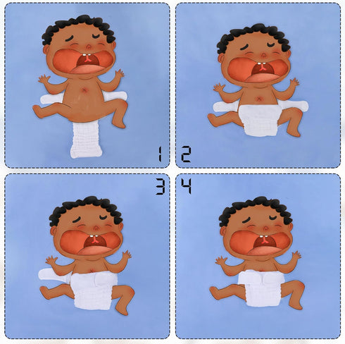 6 Pack 13 Max Shape Wearable Cotton Cloth Dipper Pants for Baby Girls and Boys,Adjustable Cotton Diaper Layers