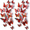 24pcs 3D Vivid Special Man-Made Lively Butterfly Art DIY Decor Wall Stickers for Nursery Decoration