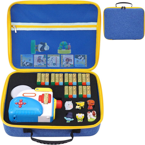 MGZNMTY Storage Case for Little Tikes Story Dream Machine Books, Blue Travel Box for Kids Toddler Toys Gifts
