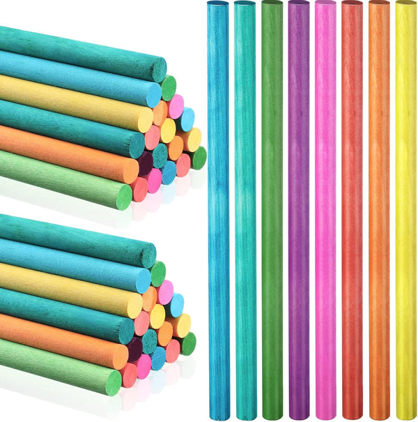 Yookeer 24 Pieces Wooden Rhythm Sticks for Kids, 12 Inch Lummi Sticks in 8 Colors, Musical Instruments for Preschool
