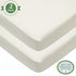 Pack American Baby Company Twin Knit Fitted Portable/Mini Crib Sheet Made with Organic Cotton, Natural Color, for Boys