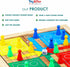 5-in-1 Set 2 Ankit Toys & Games Wooden Board Game Includes Ludo, Snakes & Ladders, Chess, Checkers, and Tic Tac Toe.