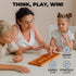 2-Player Set 56 Mancala Board Game with Magnetic Lock Classic Folding Game Wooden Mancala with Glass Pebbles Mancala