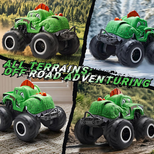 1:20 4-7, 2.4GHz 2 360 3-5 Monster Truck Toys, Waterproof Dinosaur Monster Trucks for Boys Age All Terrain RC Cars
