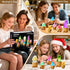 9 Pack Set 1170PCS CUBIMANA Easter Party Favor Mineral Mini Building with LED Light, Crystals Flower Bonsai Block Toy