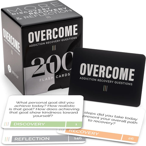 Briston Overcome Addiction Recovery Flash Cards 200 Therapy Question Cards for Group