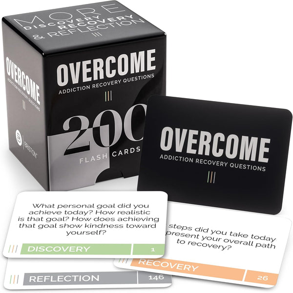 Briston Overcome Addiction Recovery Flash Cards 200 Therapy Question Cards for Group